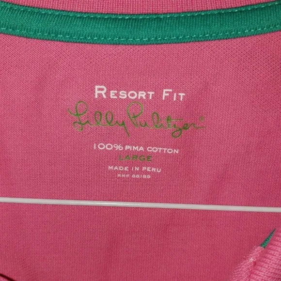 Lilly Pulitzer Pink Polo Shirt - Size Large- never worn - Picture 2 of 4